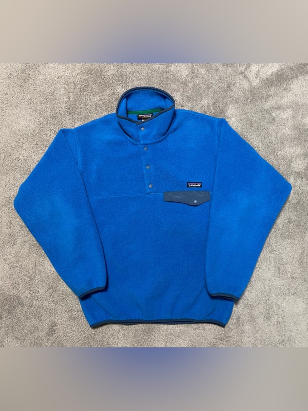 Patagonia Synchilla Snap-T Pullover Mens Small Blue Fleece Outdoor Hiking FA13